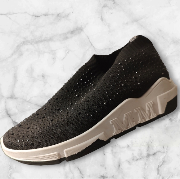 Slip On Sock Rhinestone Sneakers, euro size 38/ US 7.5 - Picture 1 of 2